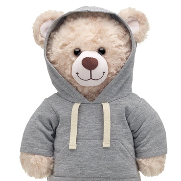 Poleron Gris Con Gorro Build-A-Bear