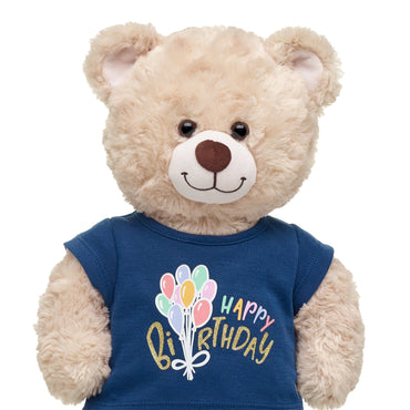 Polera Cumpleaños Azul Con Globos Build-A-Bear