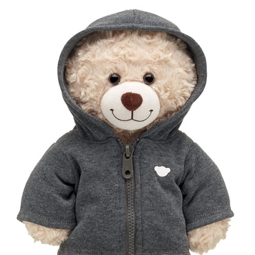 Poleron Cierre Gris Oscuro Build-A-Bear