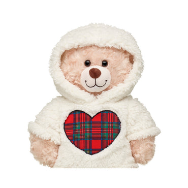Poleron Blanco Piel Corazon Escoses Build-A-Bear
