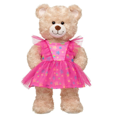 Vestido Fucsia Tul Con Estrellas Build-A-Bear
