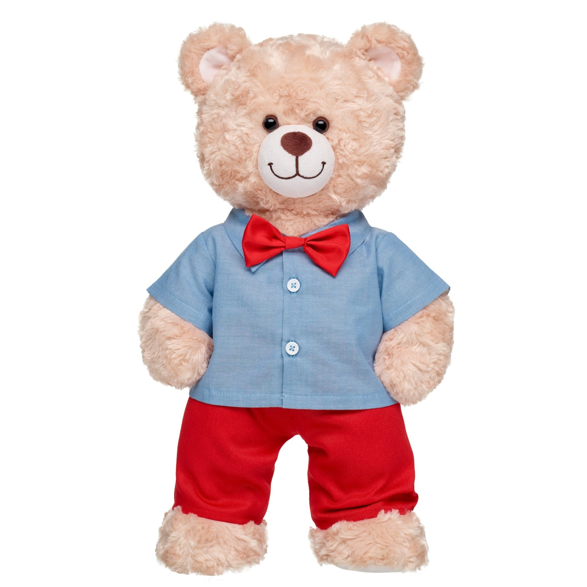 Set Pantalon Rojo Camisa Celeste Build-A-Bear