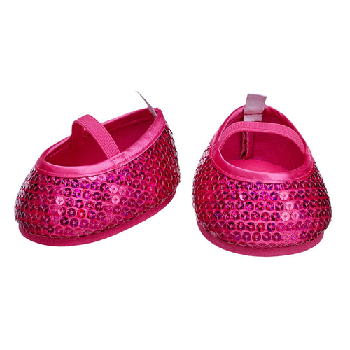 Zapatos Fucsia Lentejuelas Build-A-Bear