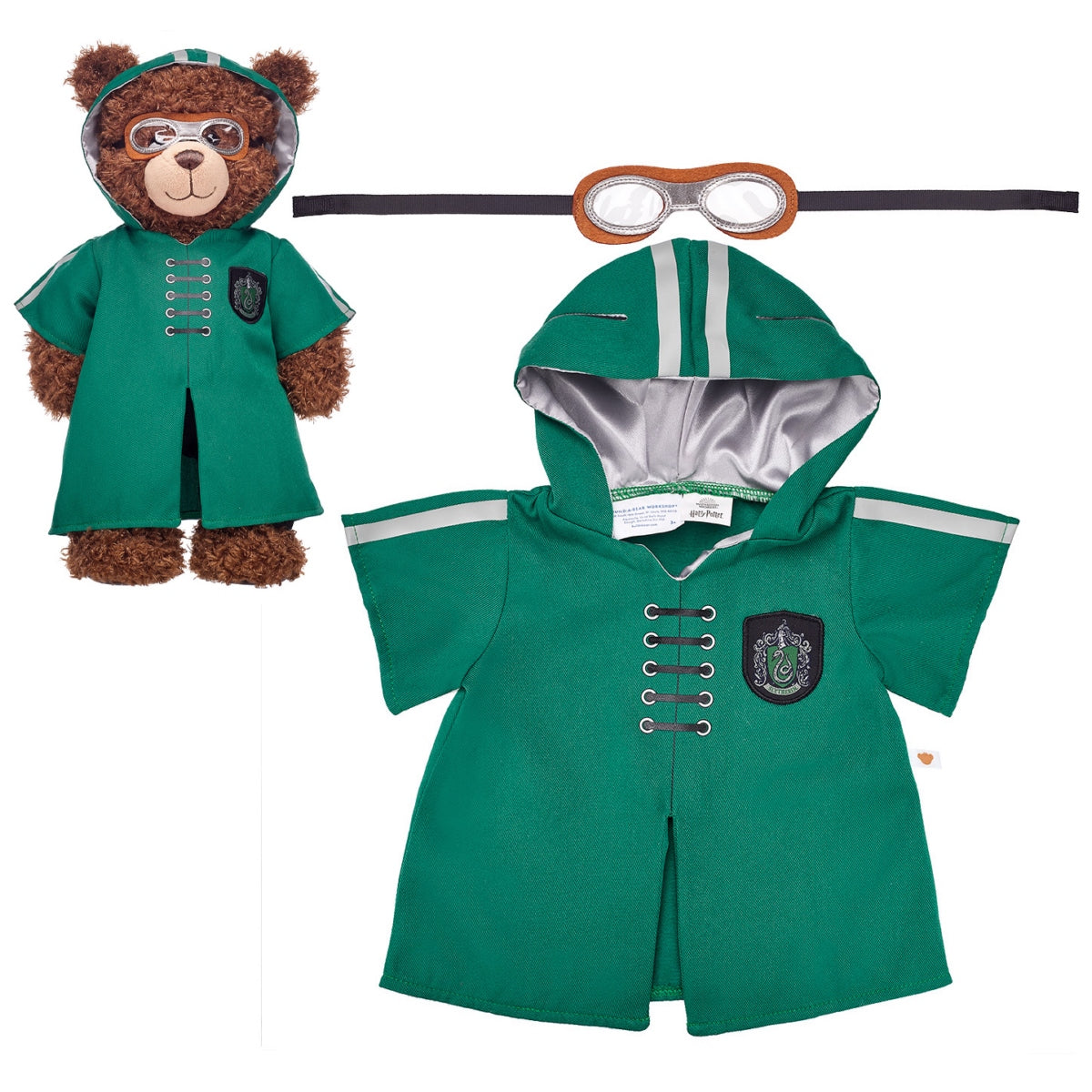 Traje Slytherin Quidditch Harry Potter Build-A-Bear Categoría: Traje Tipo producto:  Doll Accessories