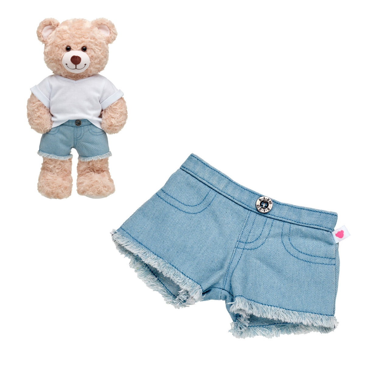 Short Blue Jeans Flecos Build-A-Bear Categoría: Short Tipo producto:  Doll Accessories