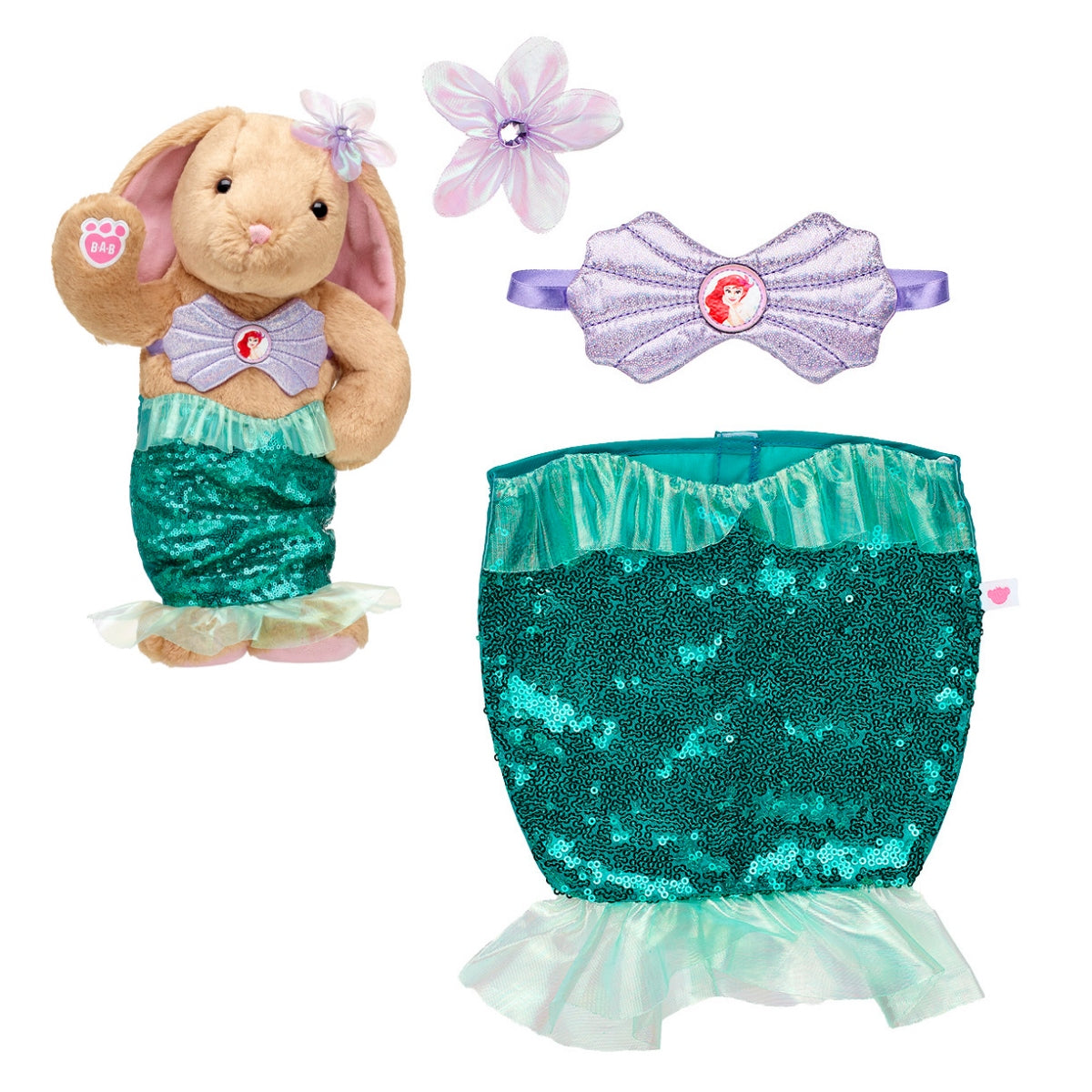Disfraz Ariel Lentejuelas Disney Build-A-Bear Categoría: Disfraz Tipo producto:  Doll Accessories