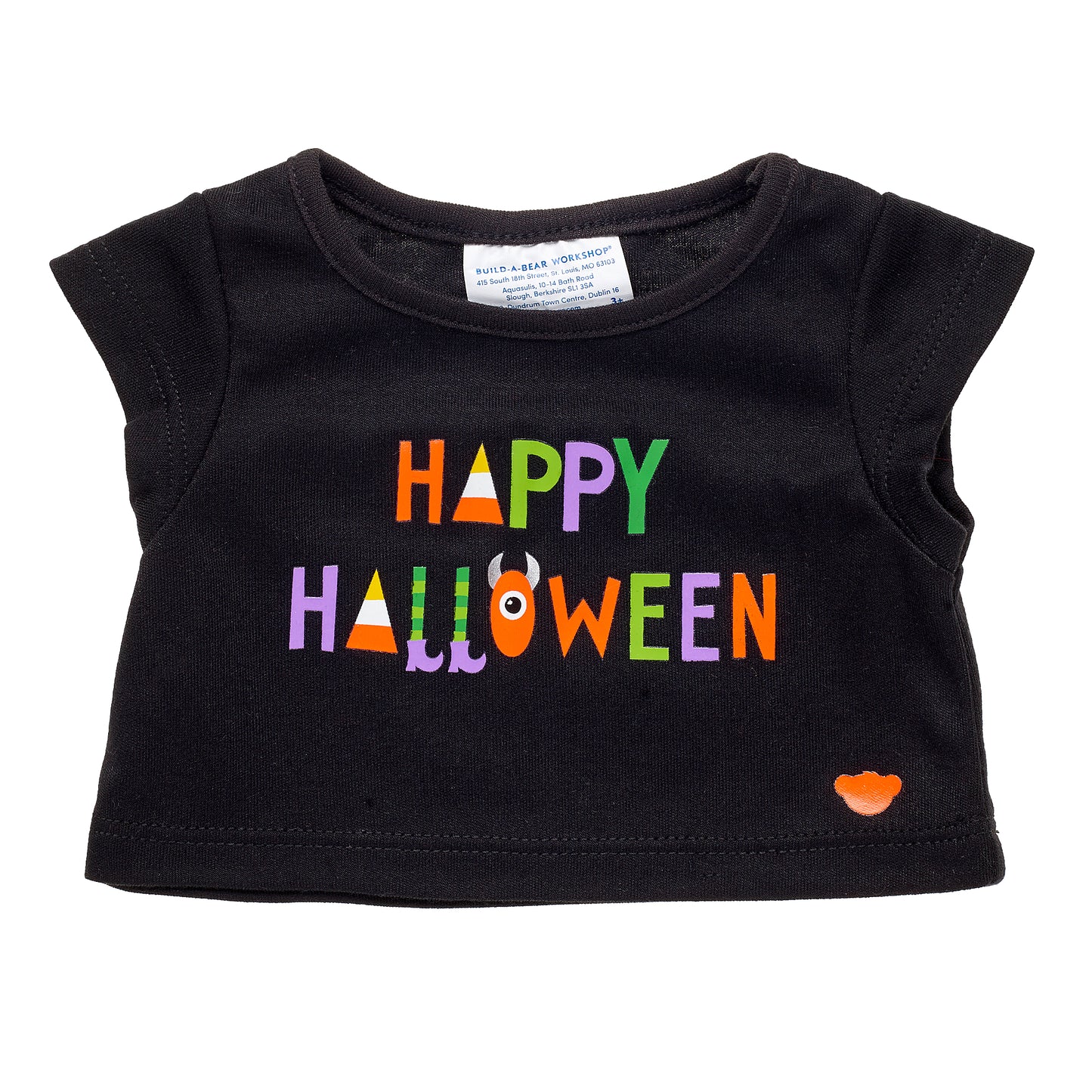 Polera Negra Happy Halloween Build-A-Bear