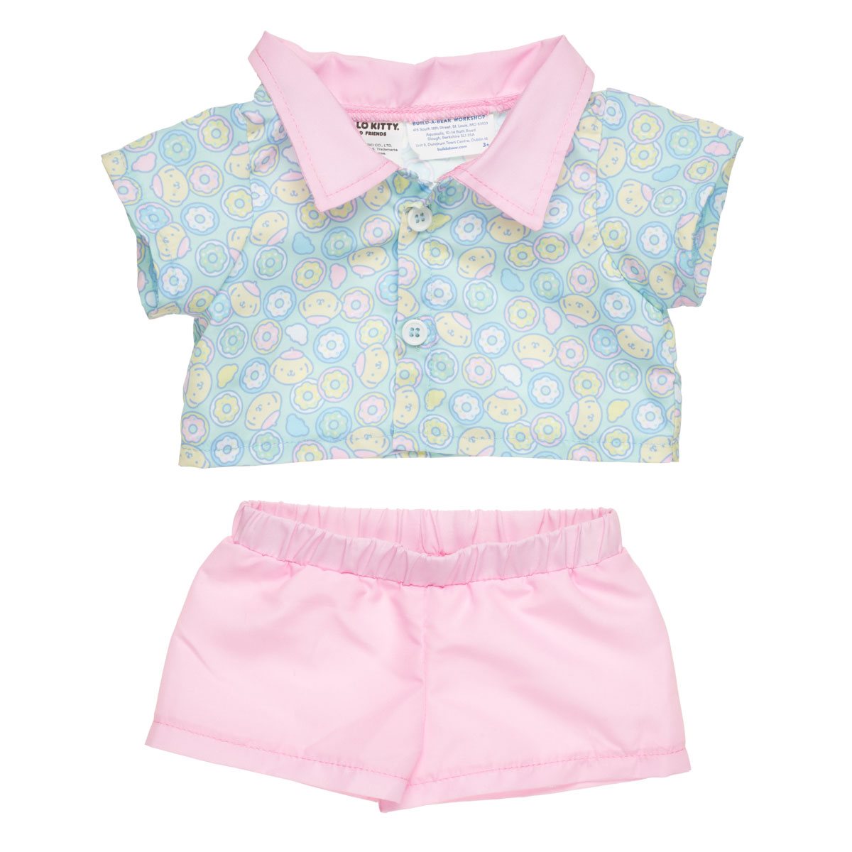 Set Short Polera Pompompurin Donut Pastel Sanrio  Build-A-Bear
