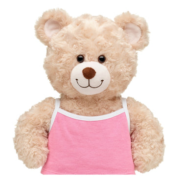 Polera Rosada Borde Blanco Build-A-Bear