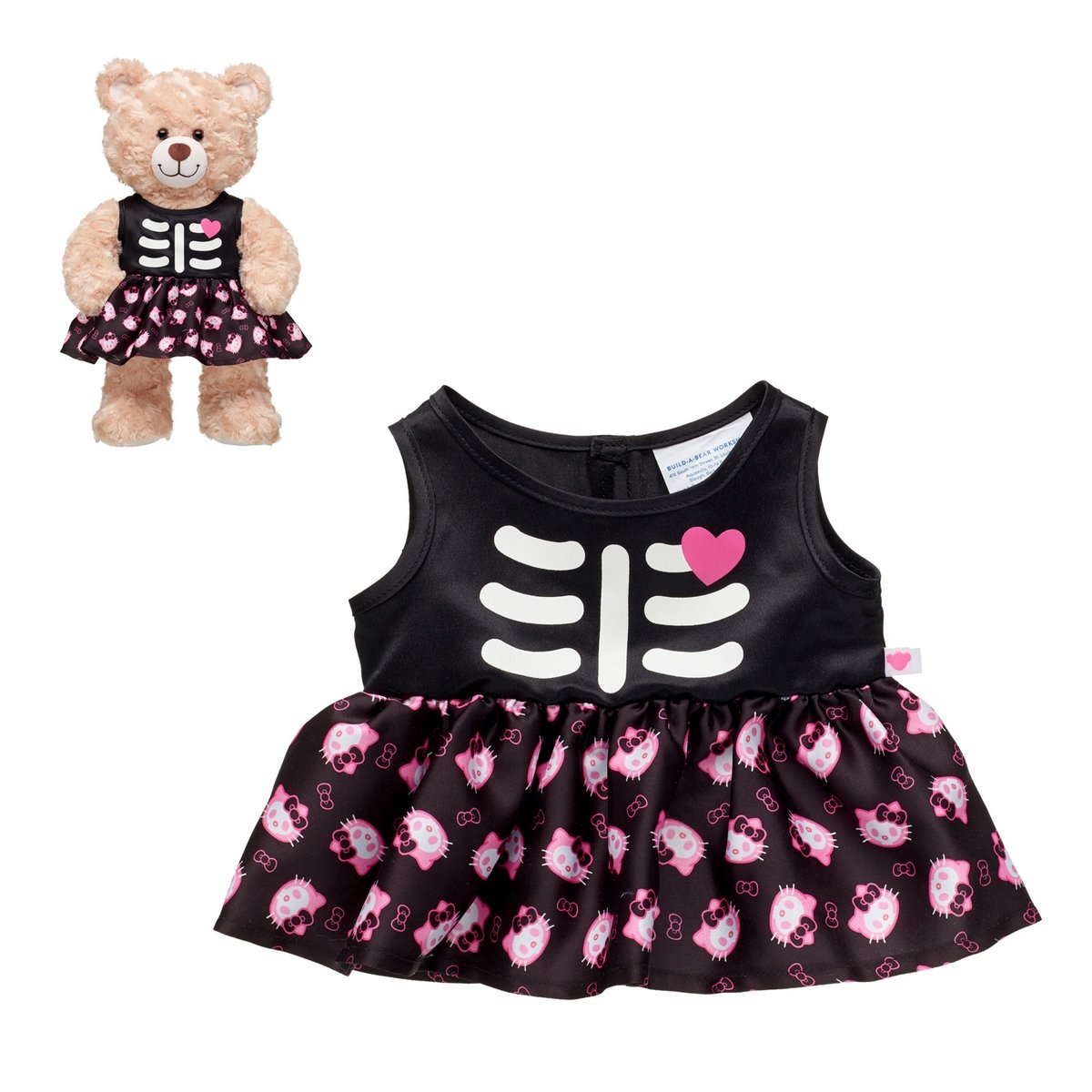 Vestido Esqueleto Hello Kitty Hwn 25 Sanrio Build-A-Bear