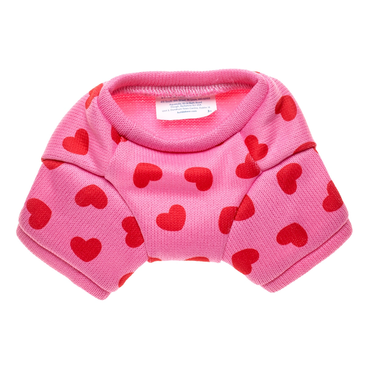 Polerón Rosa Corazones PP Build-A-Bear