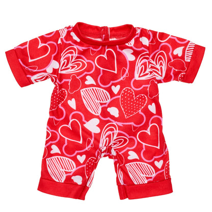 Pijama Rojo Corazones Valentín 26 Build-A-Bear