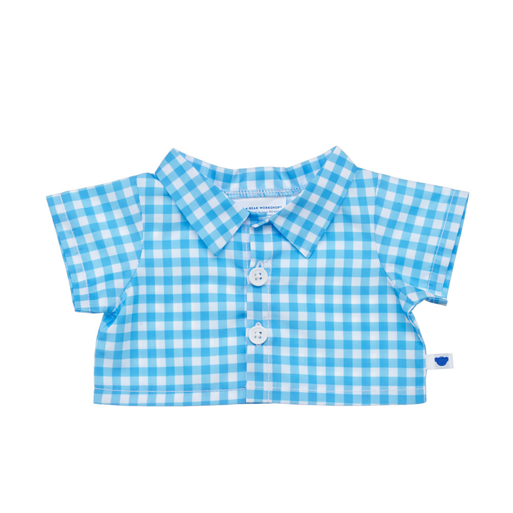 Camisa Cuadrille Azul Build-a-bear