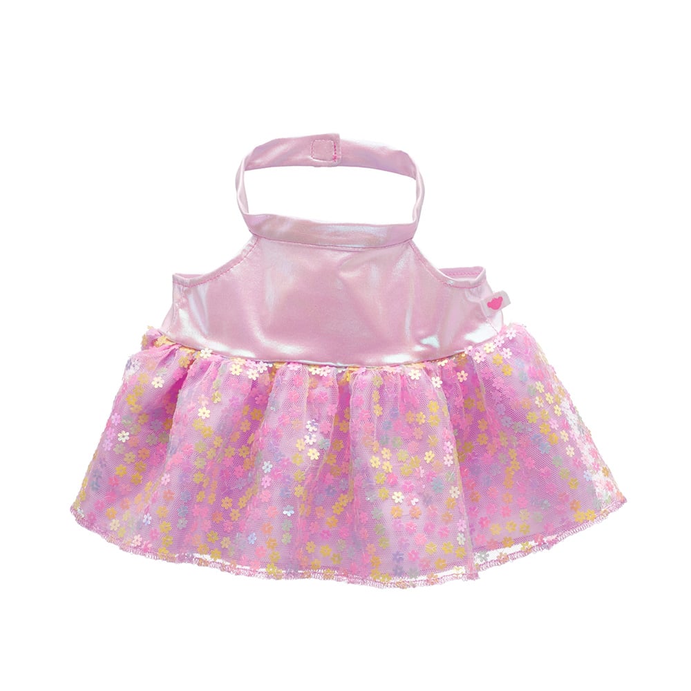 Vestido Flores Lentejuela Build-a-bear