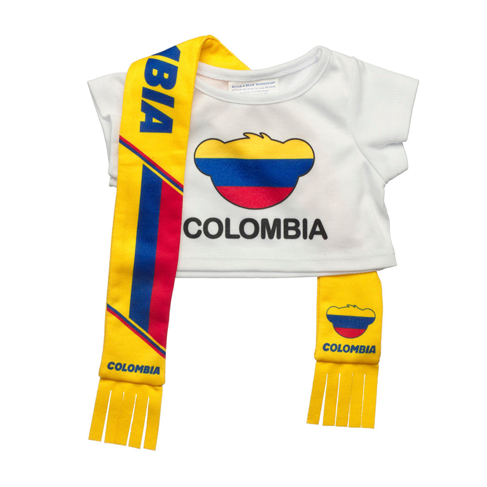 Set Polera Y Bufanda Colombia Build-A-Bear