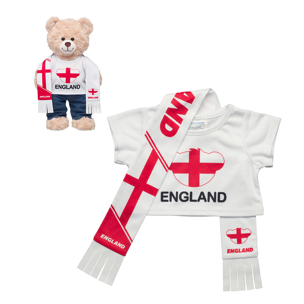 Set Polera Y Bufanda Inglaterra Build-A-Bear