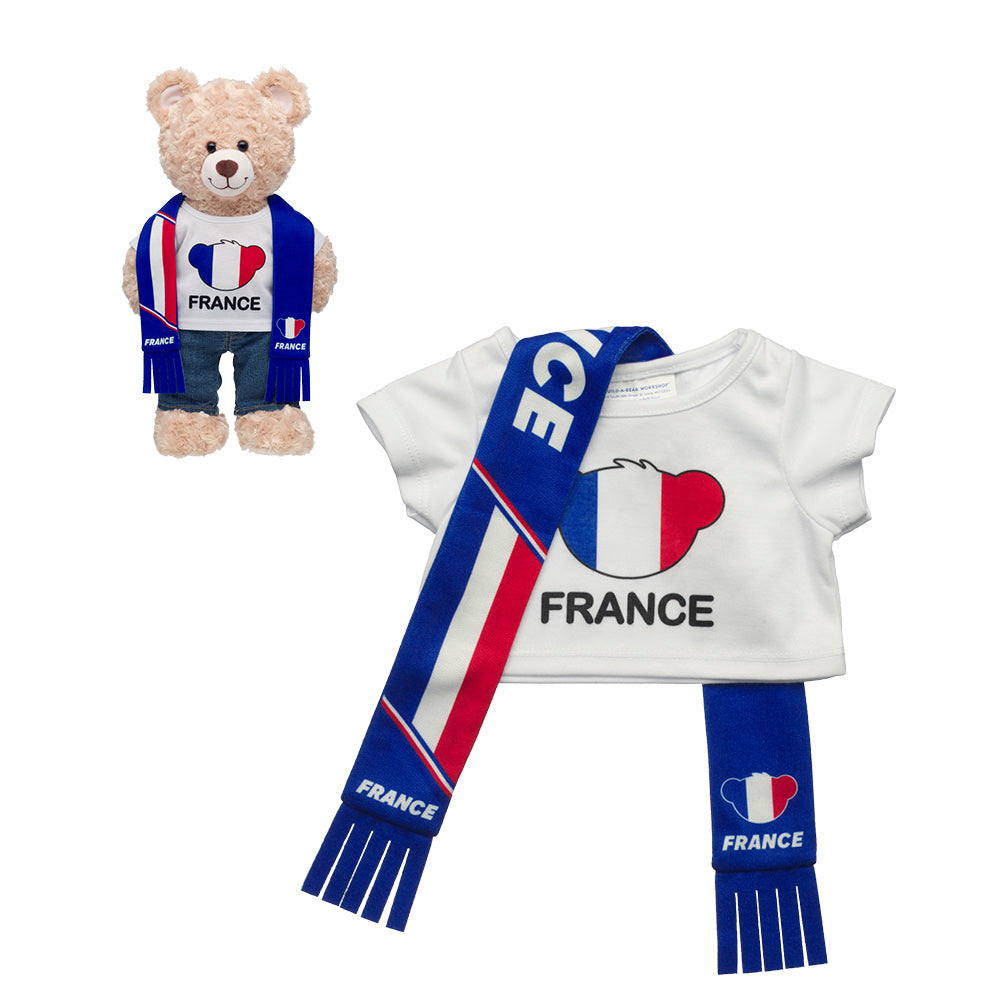 Set Polera Y Bufanda Francia Build-A-Bear