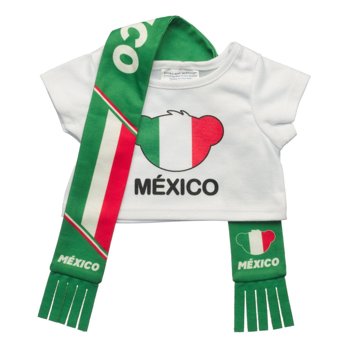 Set Polera Y Bufanda Mexico Build-A-Bear