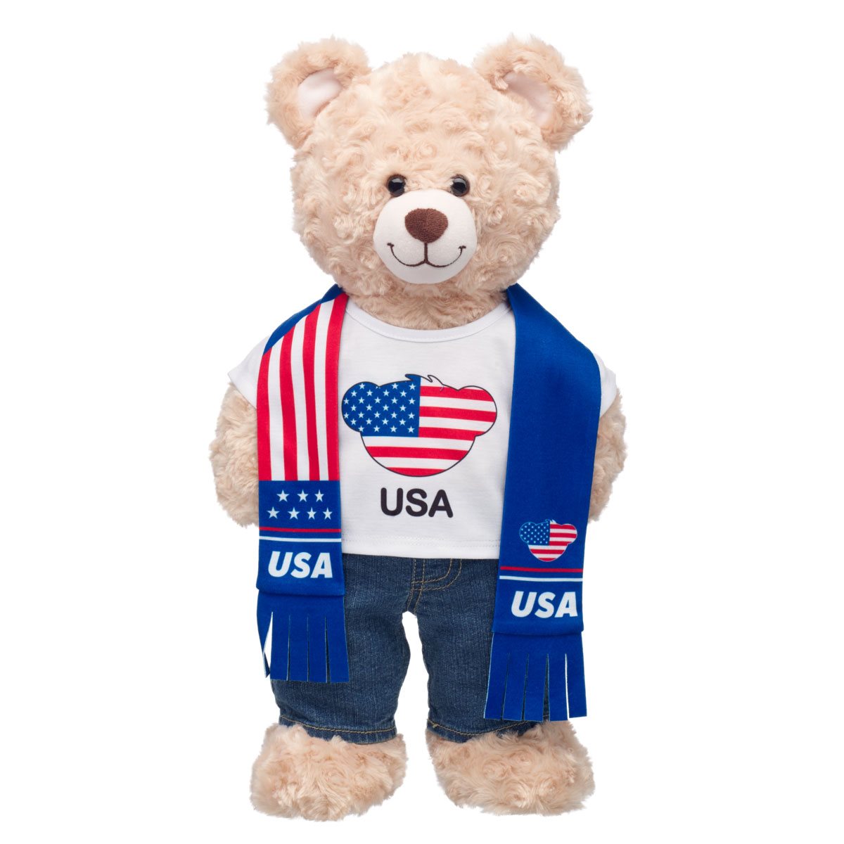 Set Polera Y Bufanda Usa Build-A-Bear