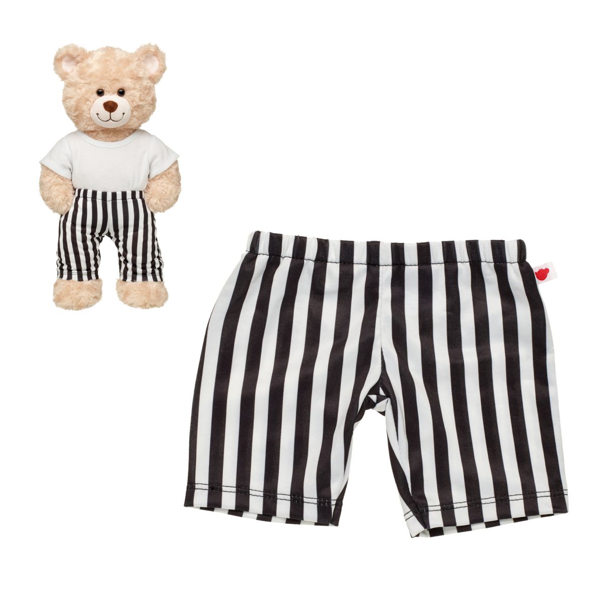 Pantalon Rayado Blanco Con Negro Build-A-Bear