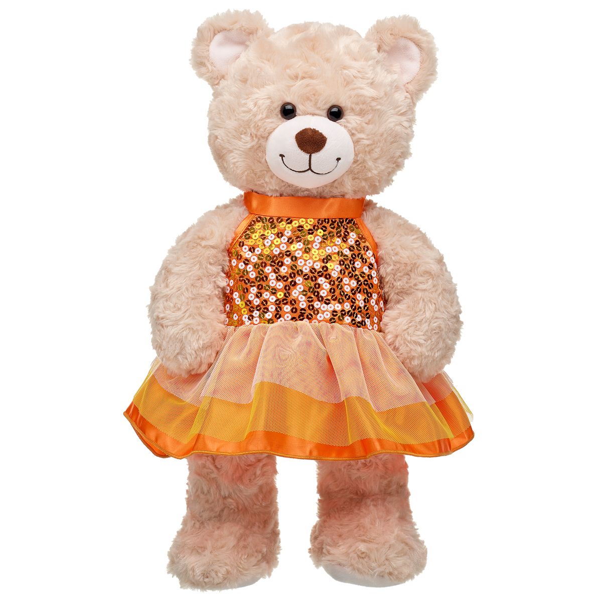 Vestido Top Lentejuela Naranjo Build-A-Bear
