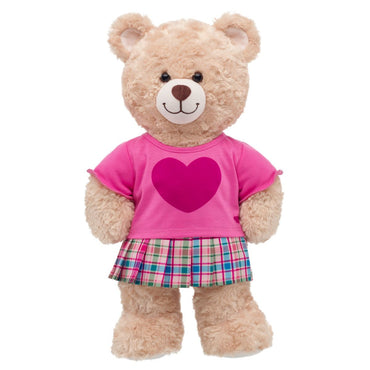 Set Falda Escosesa Polera Corazon Build-a-bear | Build-A-Bear Chile