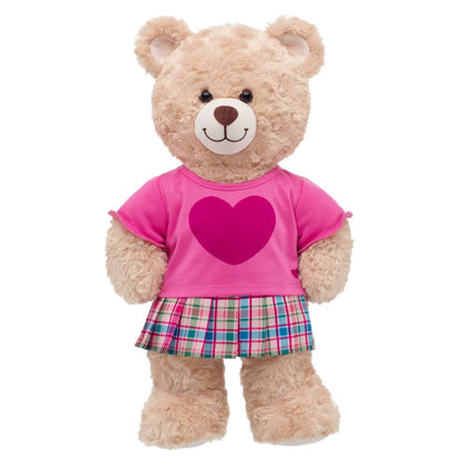Set Falda Escosesa Polera Corazon Build-a-bear | Build-A-Bear Chile